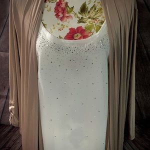 Cardigan with Attached Cami